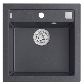 FORMIC 20 colors. 91 black (52x51) Granital sink with POP-UP siphon