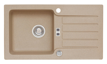 NIAGARA 30 kol. 55 beige (78x43.5) Granital 1kom sink. with POP-UP siphon