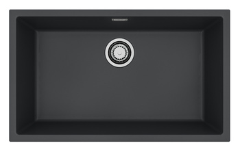 OMNI 40 G90 Deep Black (45x75) 1 compartment. with sat siphon.