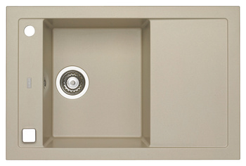 FORMIC 30 colors. 02 pebble (76x50) Granital+ 1kom sink. with POP-UP siphon