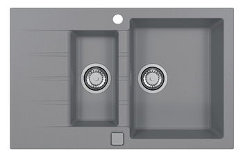 CADIT 70 kol.  81 BETON (790x500) Granital 1.5 compartment sink. with POP-UP 3 1/2 siphon"