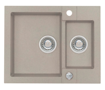 ROCK 80 kol. 02 pebble (59.5x47.5) Granital+ 1.5kom sink. with POP-UP siphon