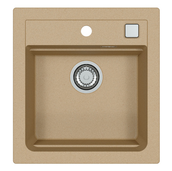 ATROX 20 kol. 55 BEige Granital 1 compartment sink. with POP-UP 3 1/2 siphon"