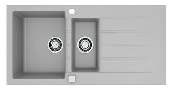 CADIT 80 kol.  81 BETON (1000x500) Granital 1.5 compartment sink. with POP-UP 3 1/2 siphon"
