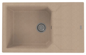 Record 40 kol.55 beige (78x48) Granital sink with manual siphon