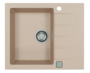 CADIT 10 kol.  22 PIASK (590x500) Granital 1 compartment sink. with POP-UP 3 1/2 siphon"