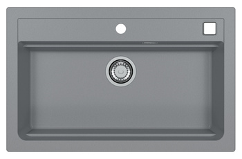 ATROX 40 kol. 81 BETON Granital sink (790 x 500) 1 compartment. with POP-UP 3 1/2 siphon"