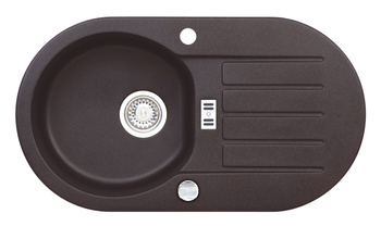 NIAGARA 40 kol. 91 black (78x43.5) Granital 1kom sink. with POP-UP siphon