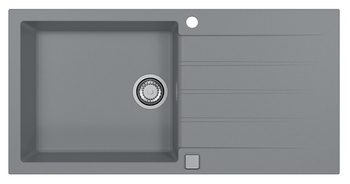 CADIT 50 kol. 81 BETON (1000x500) Granital 1 compartment sink. with POP-UP 3 1/2 siphon"
