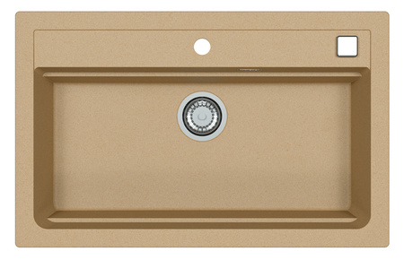 ATROX 40 kol. 55 BEige Granital sink (790 x 500) 1 compartment. with POP-UP 3 1/2 siphon"