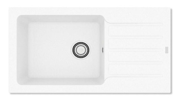 NIAGARA 90 kol. 11 BIAŁY Granital 1K zlew wpuszczany z syfonem manulanym 3 1/2"