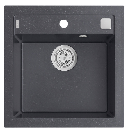 FORMIC 20 colors. 91 black (52x51) Granital sink with POP-UP siphon