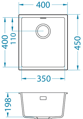 OMNI 10 G55 beż (40x45) 1 kom. z syfonem sat.