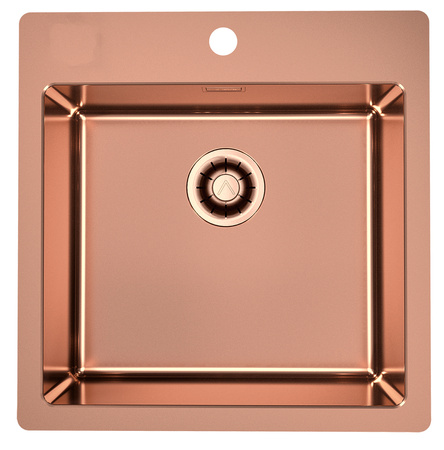 Monarch PURE 30 MIEDŹ QC zlewozmywak stalowy 515 x525mm Odpływ Quick Close