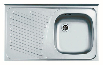 PRIMAL 30 P SAT SPECIAL 80x50 1K zlew nakładany z przelewem + odpływ zatyczkowy z syfonem