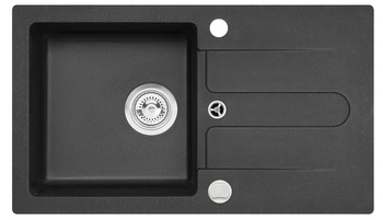 CANCAN 130 kol. 91 czarny (42x75) zlew Granital z syfonem POP-UP