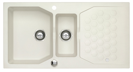 SENSUAL 70 colors. 11 white (98x52) Granital+ 1.5kom sink. with POP-UP siphon