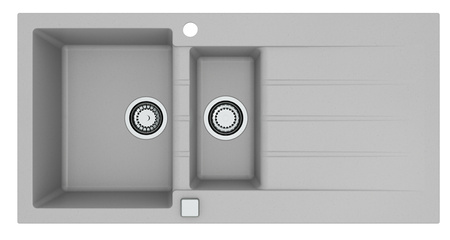 CADIT 80 kol. 81 BETON (1000x500) Granital 1.5 compartment sink. with POP-UP 3 1/2 siphon"