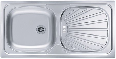 BASIC 80 LEN 86x43.5 1K zlew wpuszczany + odpływ zatyczkowy z syfonem