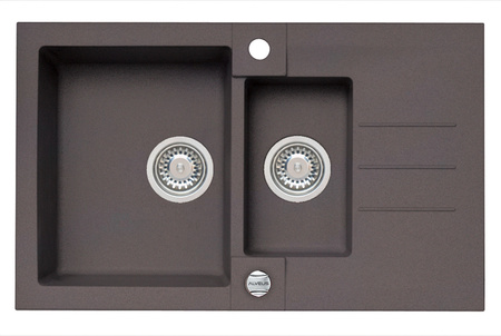 ROCK 70 kol. 03 chocolate (78x48) zlew Granital+ 1,5kom. z syfonem POP-UP