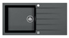 CADIT 50 kol. 91 BLACK (1000x500) Granital 1 compartment sink. with POP-UP 3 1/2 siphon"
