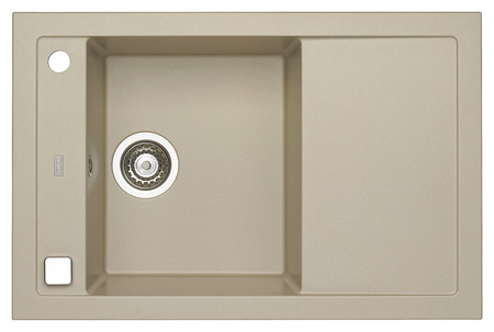 FORMIC 30 colors. 02 pebble (76x50) Granital+ 1kom sink. with POP-UP siphon