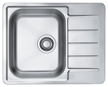 LINE MAX 110 SATIN steel sink 615 x 500 mm