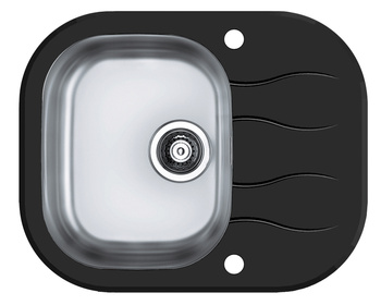 WAVE 10 620 x 500 mm czarny + syfon POP-UP