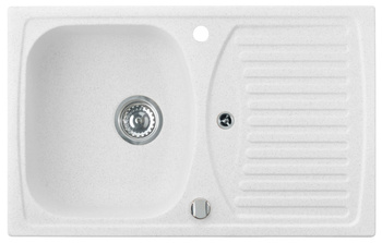 Record 30 kol.11 biały (78x48) zlew Granital z syfonem POP-UP