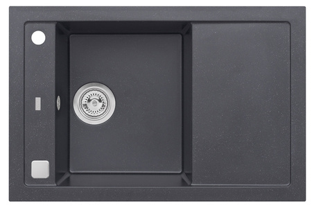 FORMIC 30 kol. 91 czarny (76x50) zlew Granital z syfonem POP-UP