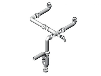 Syfon podwójny (bez odpływów)