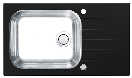 GLASSIX 40 PUSH UP 860x500mm satyna - czarny