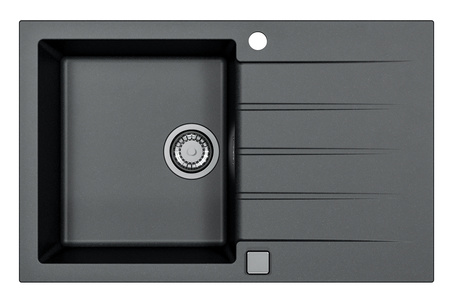 CADIT 20 kol. 91 CZARNY (790x500) zlew Granital 1 kom. z syfonem POP-UP 3 1/2"