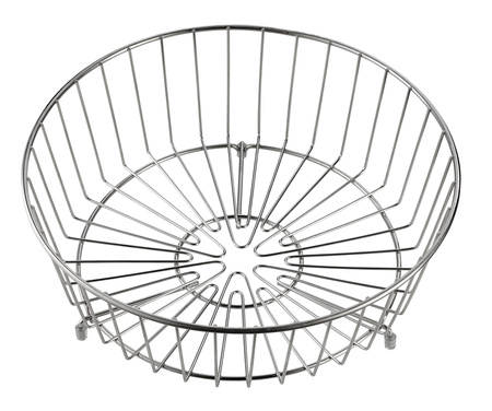 KOSZYK STALOWY okrągły chromowany Ø340 x125