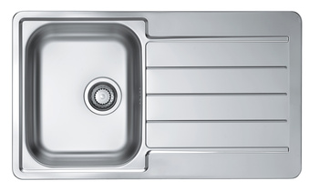 LINE MAX 20 SATIN steel sink 860 x 500 mm with pop-up siphon