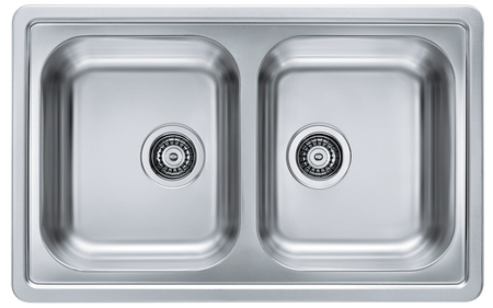 ELEGANT 40 LEN 81x51 2K inset sink, plug drain with trap