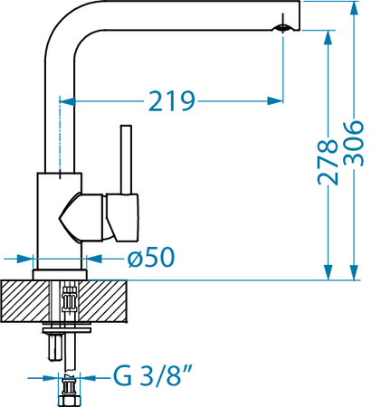 SELMA bateria kuchenna beż 55 + chrom