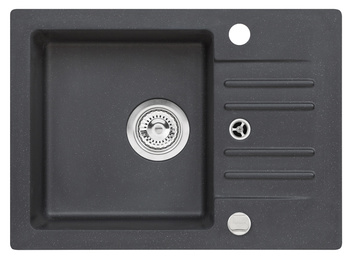 FOXTROT 30 kol. 91 czarny (58x42) zlew Granital 1kom. z syfonem POP-UP