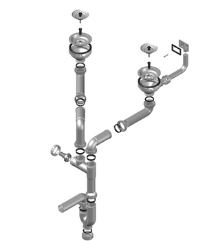 SYFON fi 114  podwójny POP-UP do Rock, Roll 80, Rock 70