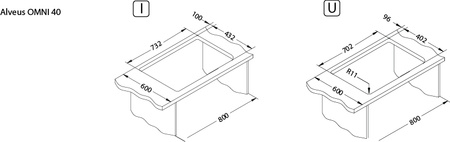 OMNI 40 G91 czarny (45x75) 1 kom. z syfonem sat.