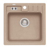 NIAGARA 20 colors. 55 beige (46.5x46.5) Granital 1kom sink. with manual siphon