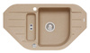 vNIAGARA 60 kol. 55 beige (90x50) Granital corner sink 1.5kom. with POP-UP siphon