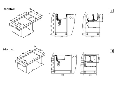 FORMIC 30 colors. 81 concrete (76x50) Granital+ 1kom sink. with POP-UP siphon