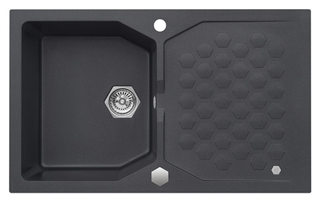 SENSUAL 30 colors. 91 black (85x52) Granital+ 1kom sink. with POP-UP siphon