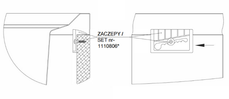 Zaczepy do zlewozmywaków nakładanych (4 szt ) Primal
