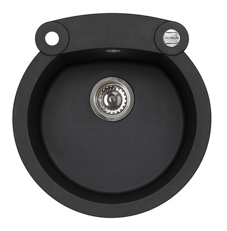 ROLL 10 colors. 91 black (Ø51) Granital 1kom sink. with POP-UP siphon