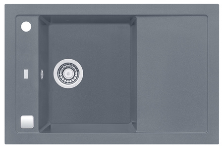 FORMIC 30 kol. 04 steel (76x50) zlew Granital+ 1kom. z syfonem POP-UP