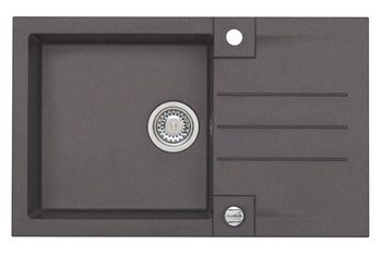 ROCK 130 kol. 03 chocolate (78x48) zlew Granital 1 kom. z syfonem POP-UP