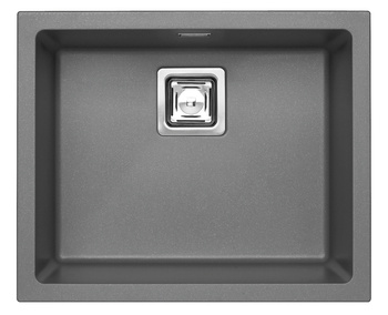 QUADRIX 50 kol. 04 steel (56x46) Zlew Granital+ z syfonem POP-UP