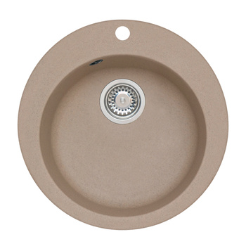 BOOGIE 10 kol. 55 beż (Ø 51) zlew Granital z syfonem manualnym